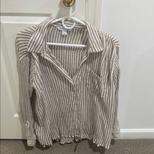 Crinkle gauze blouse sz large